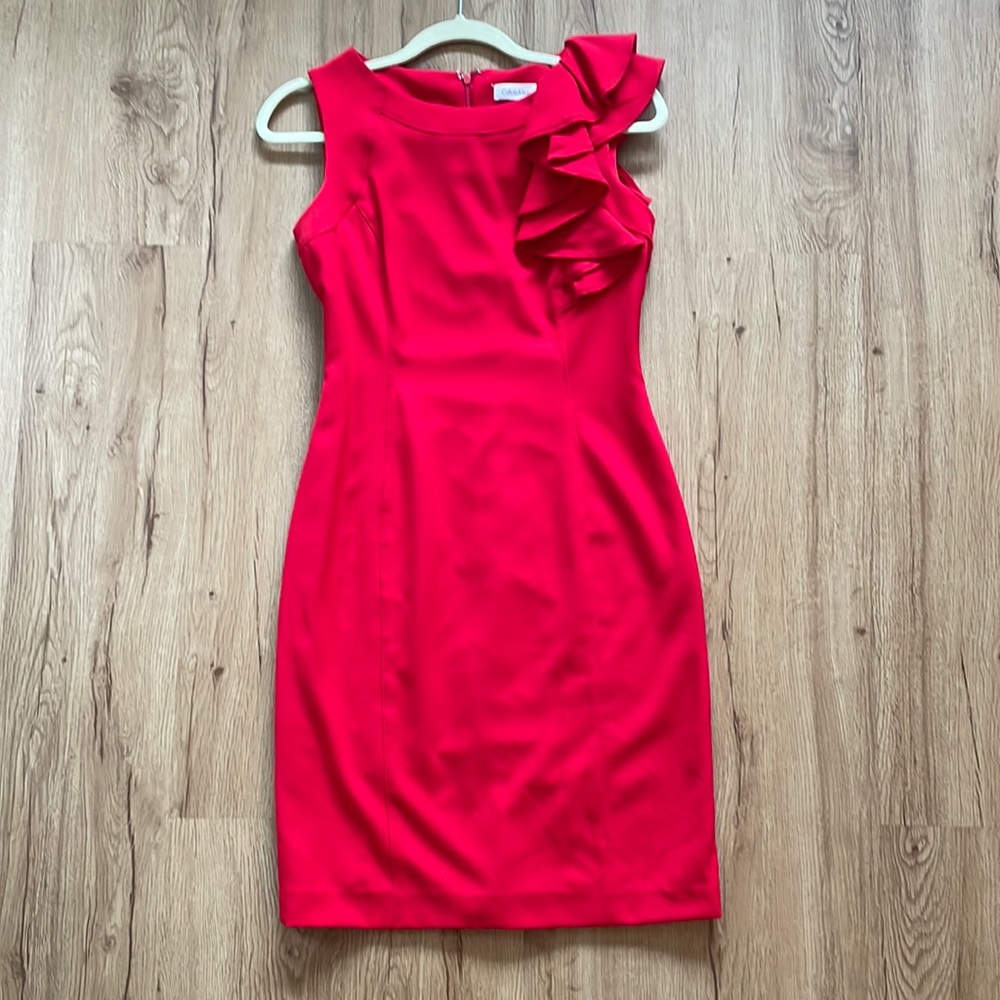 Sexy Red Calvin Klein Dress ~~ Size 2